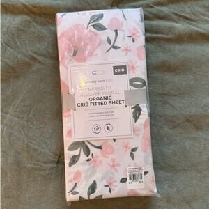 Pottery Barn Baby Organic Fitted Crib Sheet Meredith AllOver Floral NEW